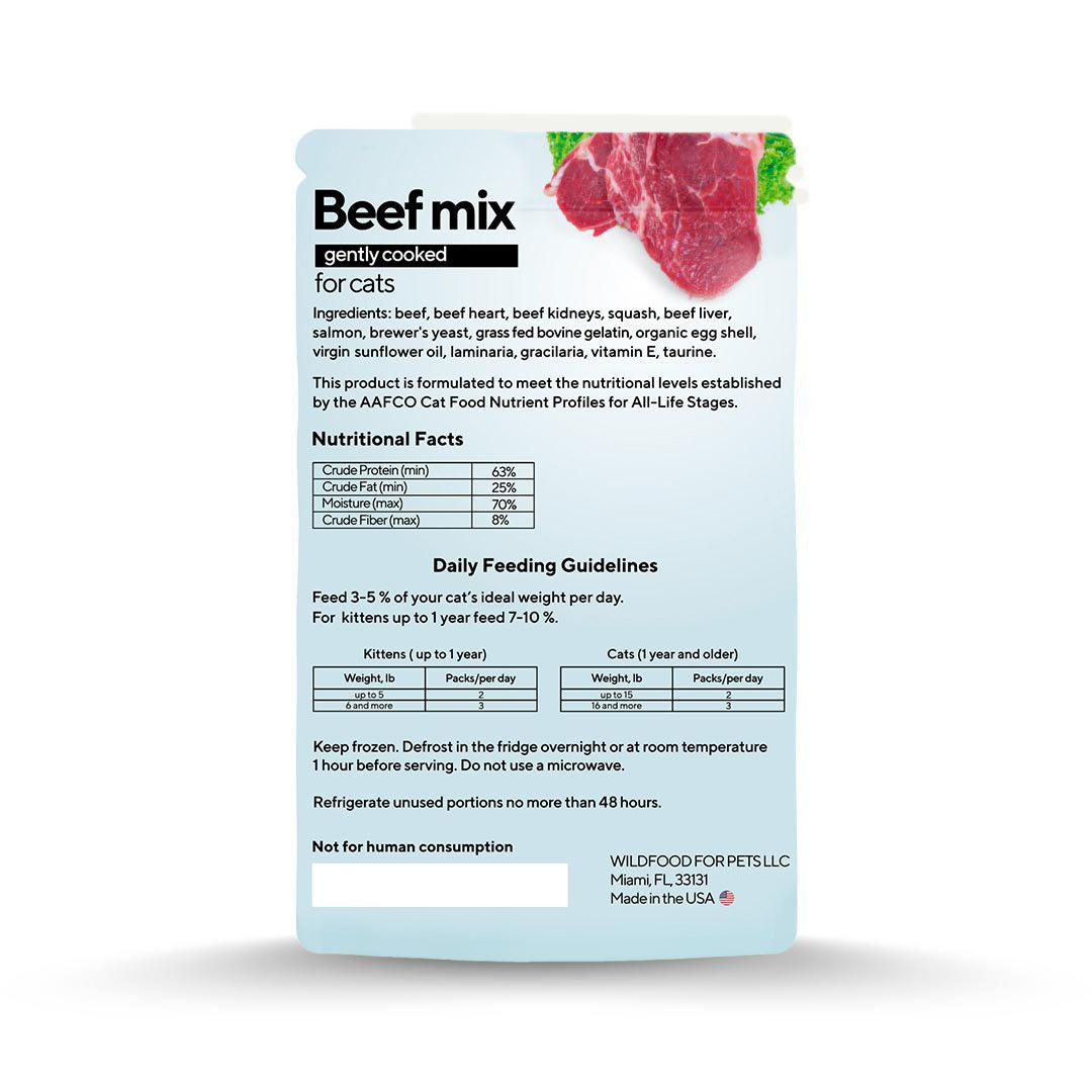 Beef box for Cats | Gently cooked - Wildfood